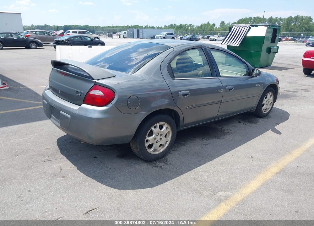 2005 DODGE NEON SXT VIN: 1B3ES56C15D124892