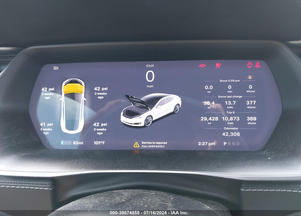 2019 TESLA MODEL S 100D/LONG RANGE/P100D/PERFORMANCE VIN: 5YJSA1E46KF308222