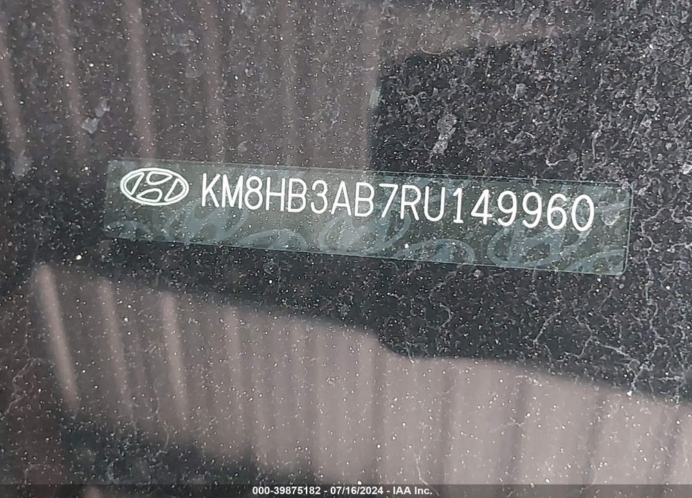 2024 HYUNDAI KONA SEL VIN: KM8HB3AB7RU149960