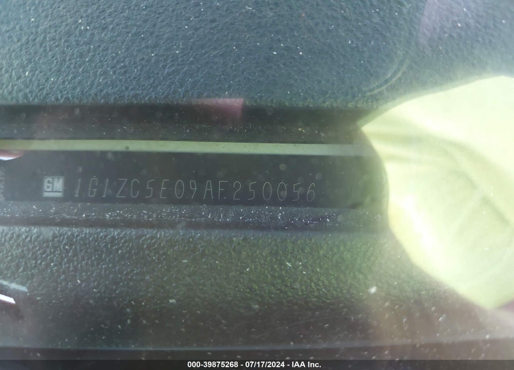 2010 CHEVROLET MALIBU LT VIN: 1G1ZC5E09AF250056