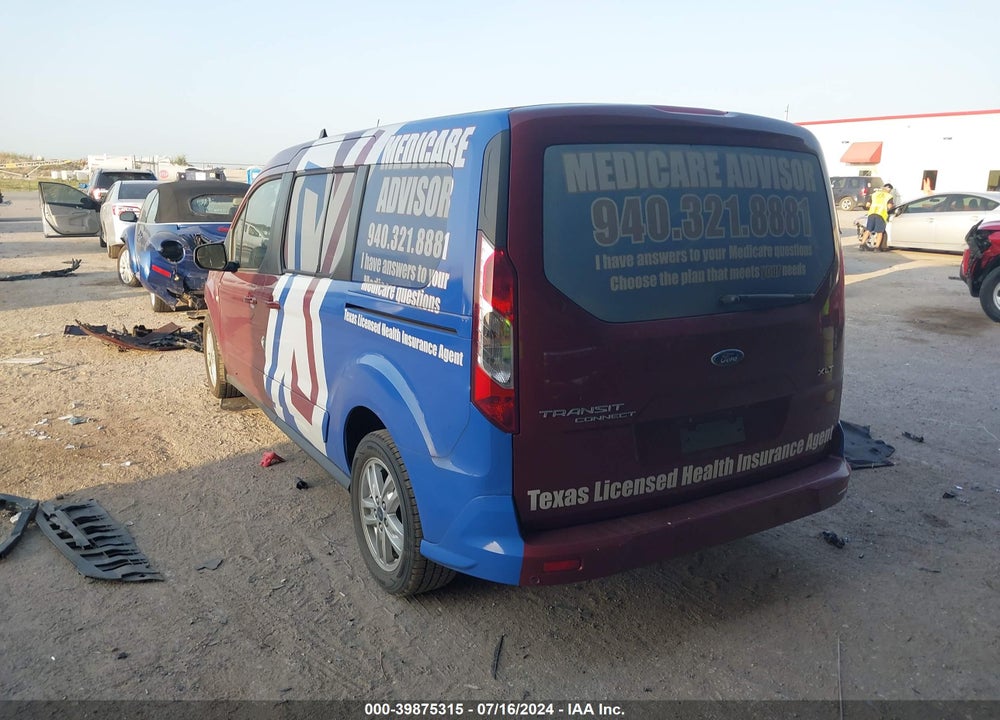 2019 FORD TRANSIT CONNECT XLT VIN: NM0GE9F24K1414938