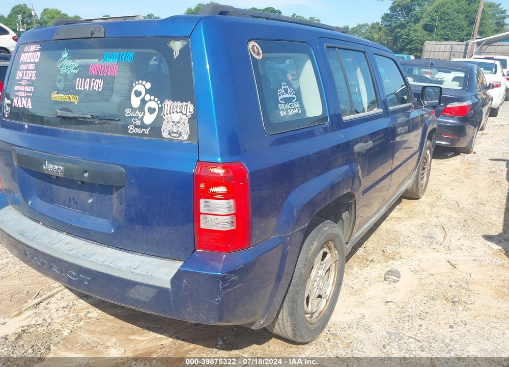 2009 JEEP PATRIOT SPORT VIN: 1J4FT28A09D122495