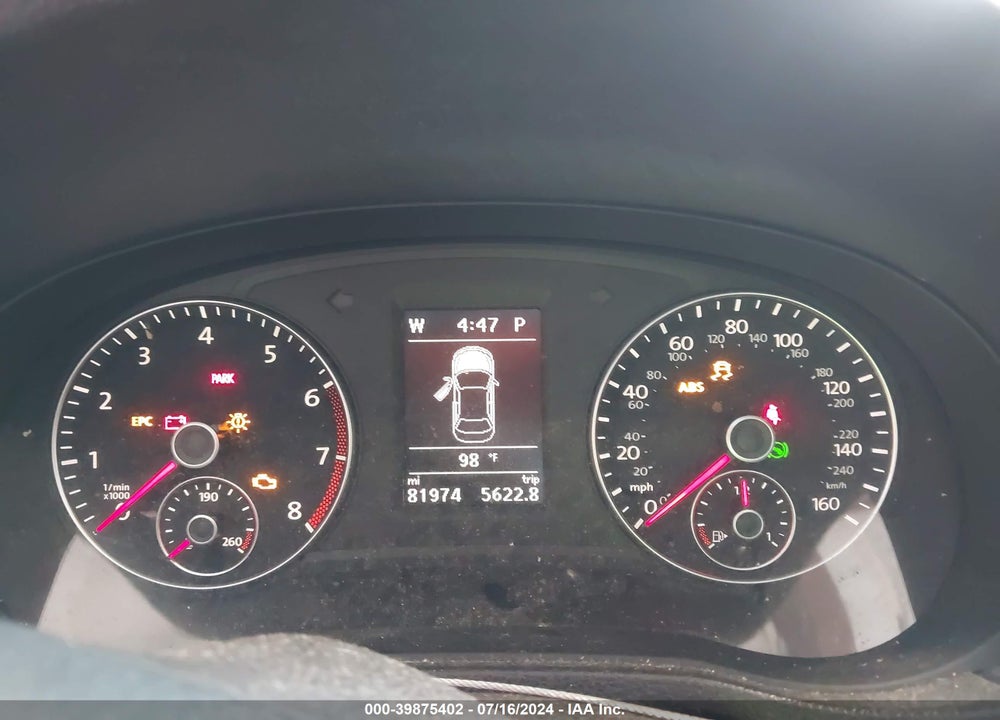 2013 VOLKSWAGEN PASSAT 2.5L SE VIN: 1VWBP7A3XDC111534