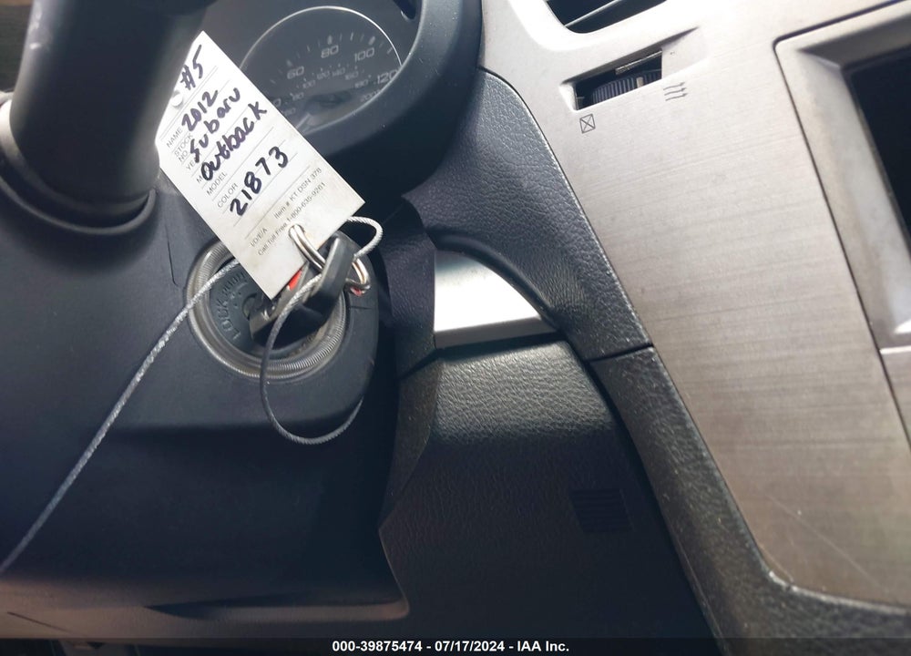 2012 SUBARU OUTBACK 2.5I VIN: 4S4BRBAC4C3277252