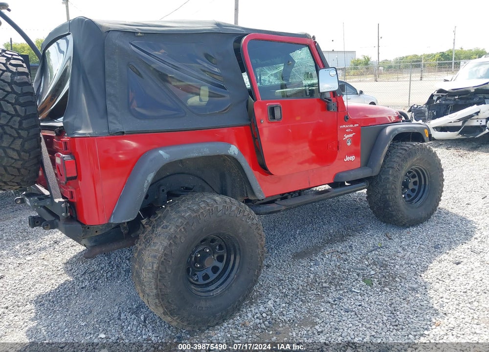 2000 JEEP WRANGLER SPORT VIN: 1J4FA49S5YP717557