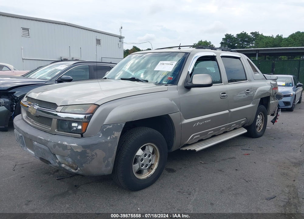 2002 CHEVROLET AVALANCHE 1500 VIN: 3GNEK13T32G222680