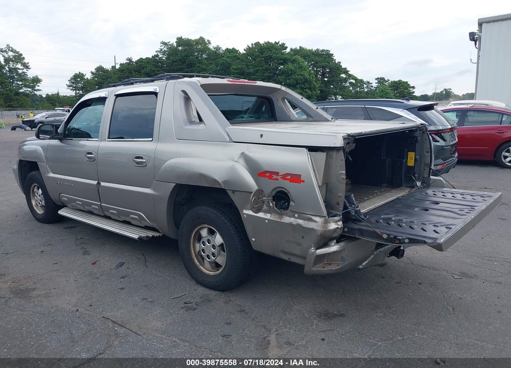 2002 CHEVROLET AVALANCHE 1500 VIN: 3GNEK13T32G222680