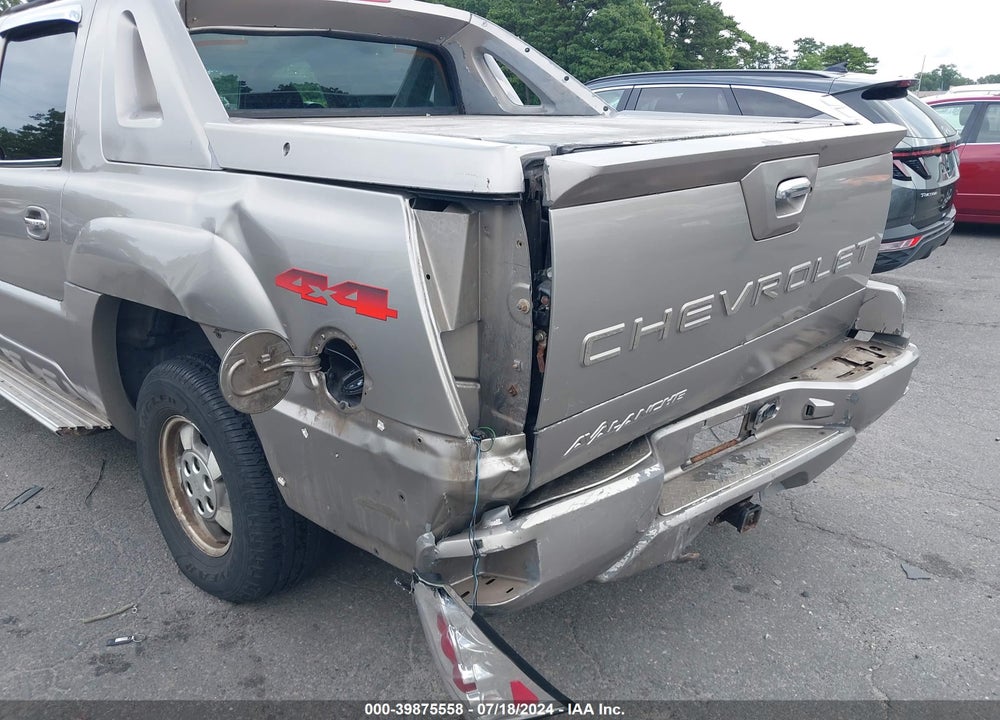 2002 CHEVROLET AVALANCHE 1500 VIN: 3GNEK13T32G222680
