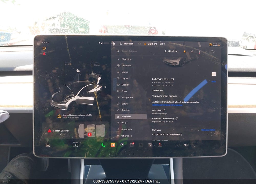 2020 TESLA MODEL 3 LONG RANGE DUAL MOTOR ALL-WHEEL DRIVE VIN: 5YJ3E1EBXLF710429