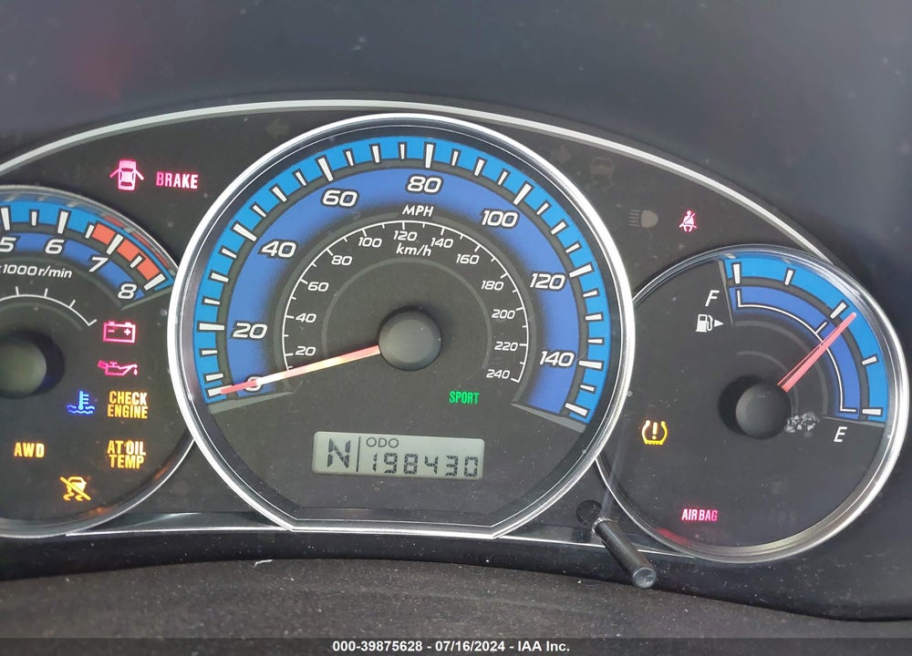 2009 SUBARU FORESTER 2.5XT LIMITED VIN: JF2SH66619H722481