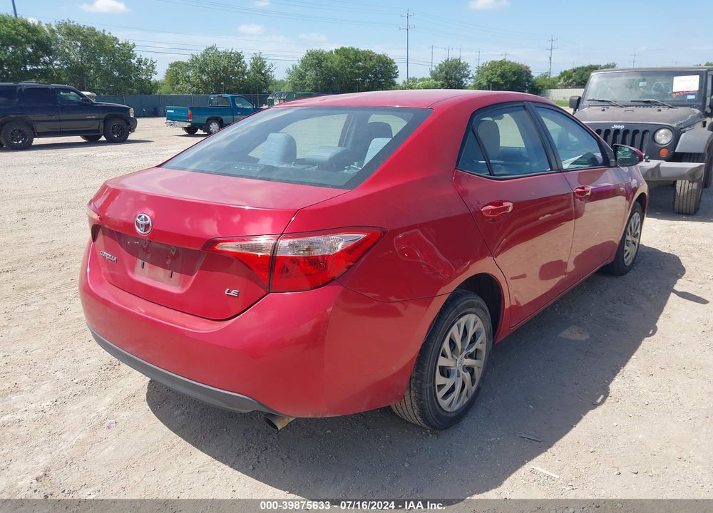 2018 TOYOTA COROLLA LE VIN: 2T1BURHE6JC006457