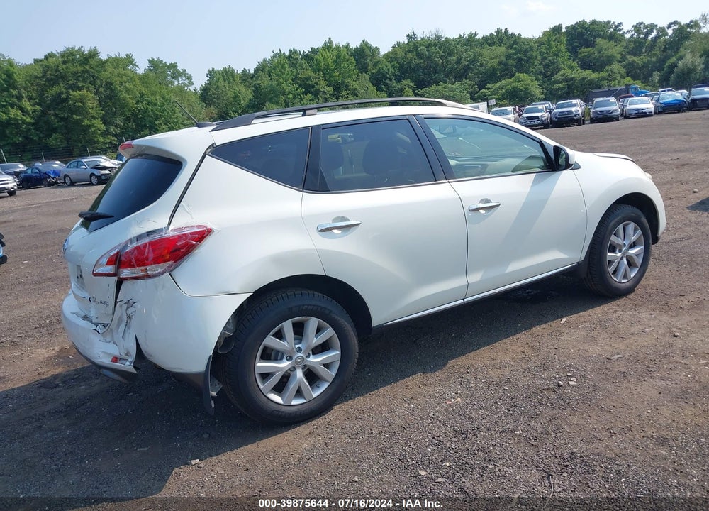 2011 NISSAN MURANO SL VIN: JN8AZ1MW8BW153258