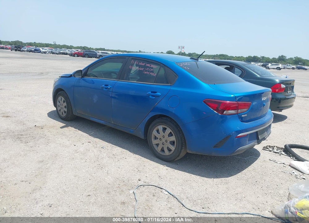 2022 KIA RIO S VIN: 3KPA24AD7NE443980