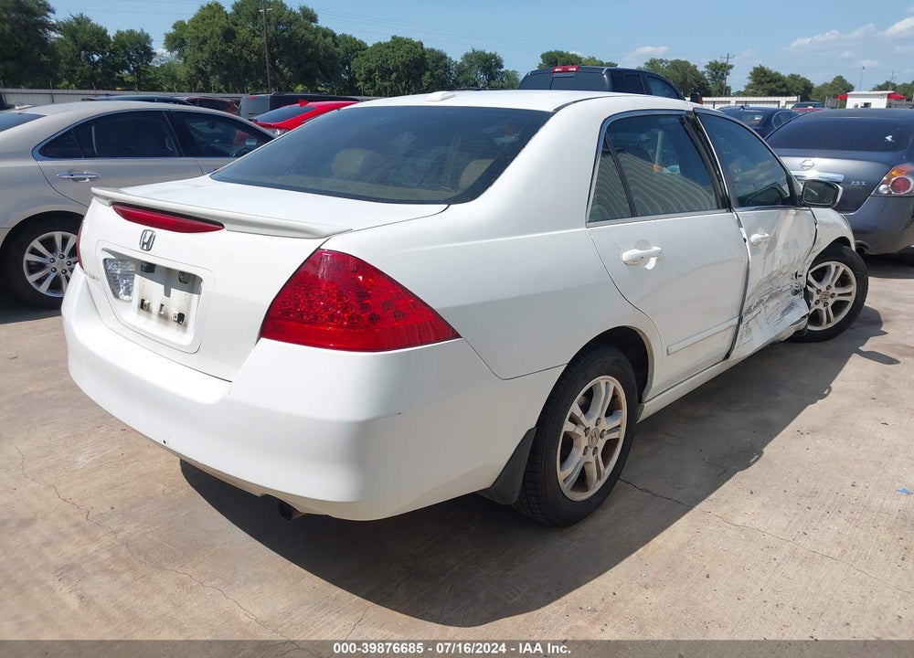 2007 HONDA ACCORD 2.4 EX VIN: 1HGCM56787A121450