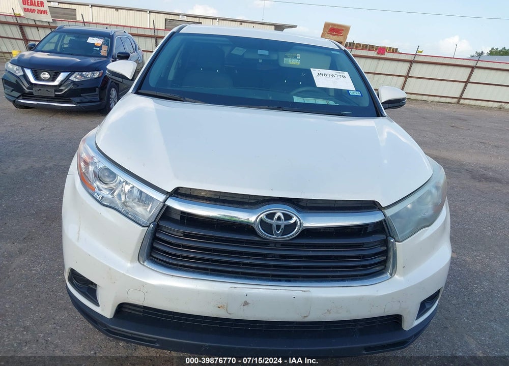 2016 TOYOTA HIGHLANDER LE VIN: 5TDZARFH2GS021252