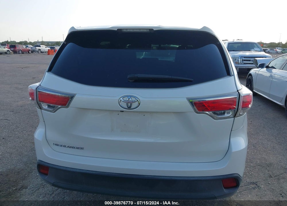 2016 TOYOTA HIGHLANDER LE VIN: 5TDZARFH2GS021252