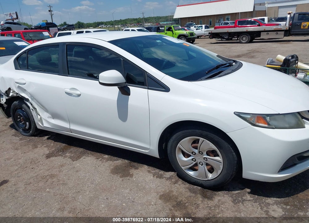2013 HONDA CIVIC LX VIN: 19XFB2F50DE044807