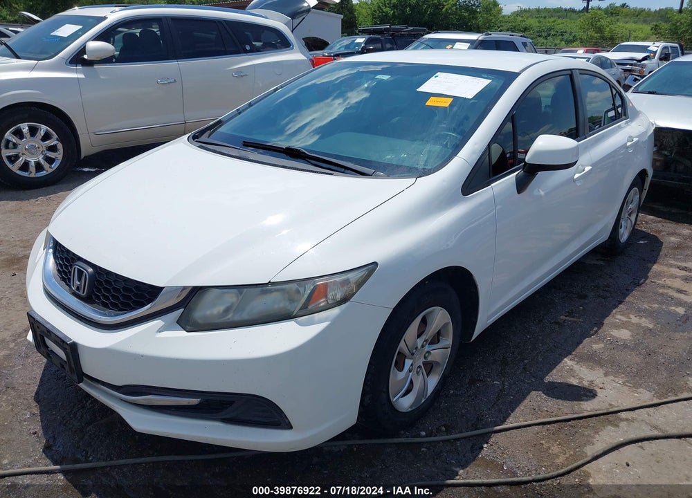 2013 HONDA CIVIC LX VIN: 19XFB2F50DE044807