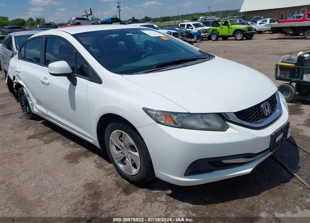 2013 HONDA CIVIC LX VIN: 19XFB2F50DE044807