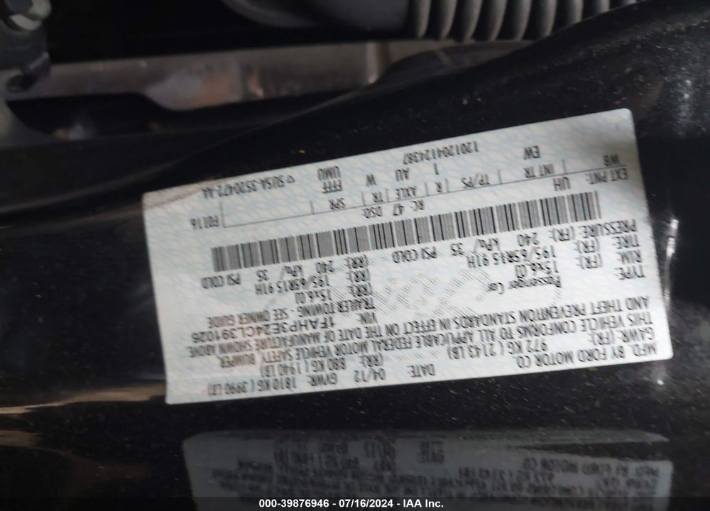 2012 FORD FOCUS S VIN: 1FAHP3E24CL391026