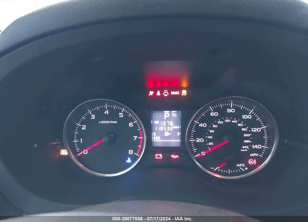 2015 SUBARU IMPREZA 2.0I VIN: JF1GPAA62F8297663