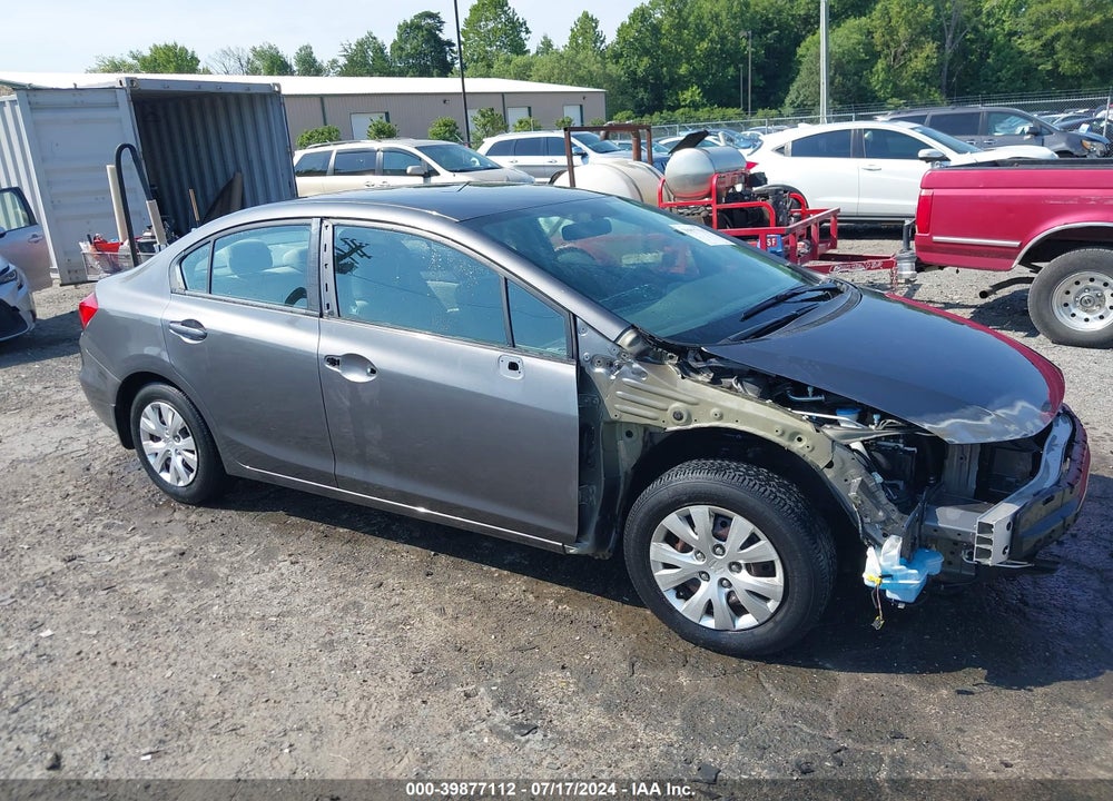 2012 HONDA CIVIC LX VIN: 2HGFB2F50CH572173