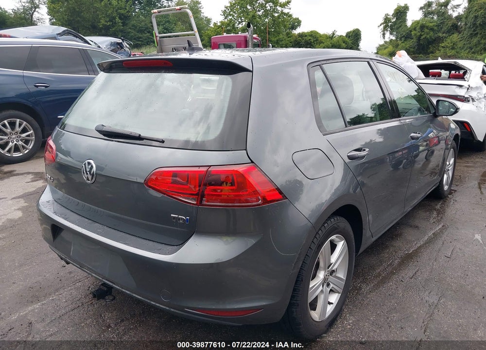 2015 VOLKSWAGEN GOLF TDI S 4-DOOR VIN: 3VW2A7AU9FM064783