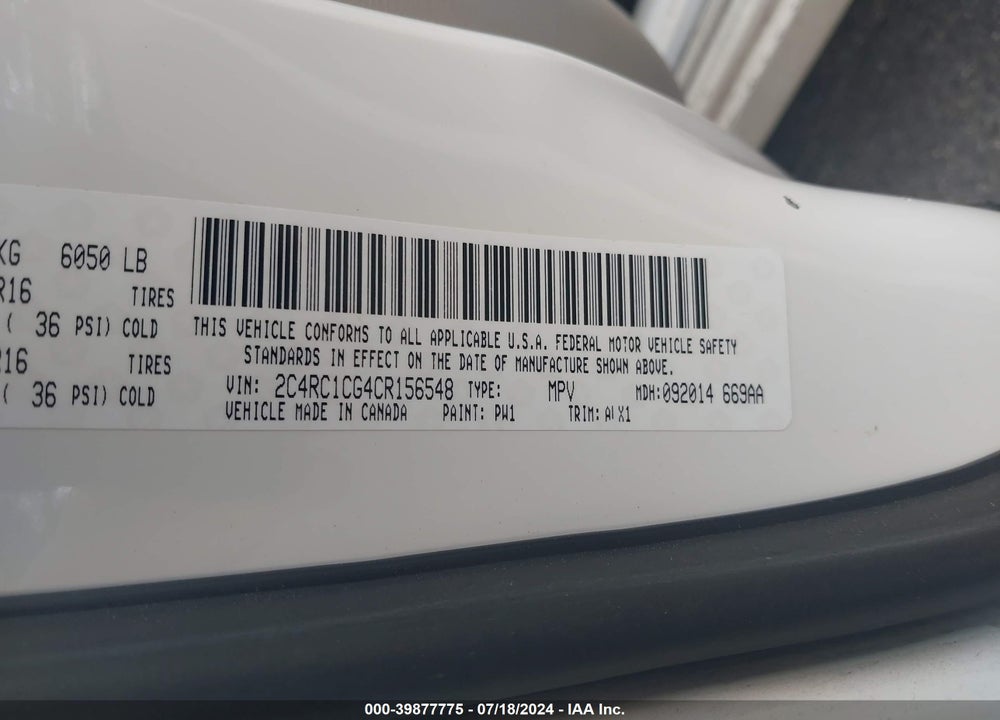 2012 CHRYSLER TOWN & COUNTRY TOURING-L VIN: 2C4RC1CG4CR156548