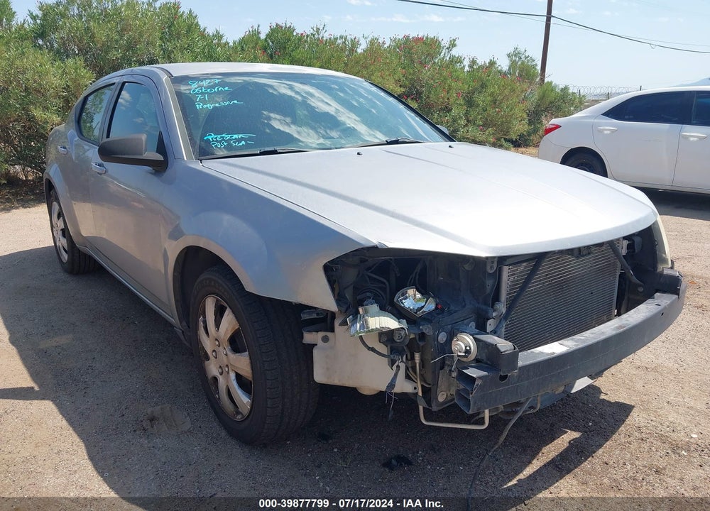 2013 DODGE AVENGER SE V6 VIN: 1C3CDZAG9DN748244