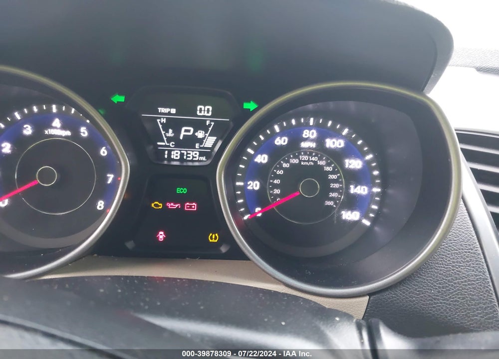 2014 HYUNDAI ELANTRA LIMITED VIN: 5NPDH4AE4EH539517