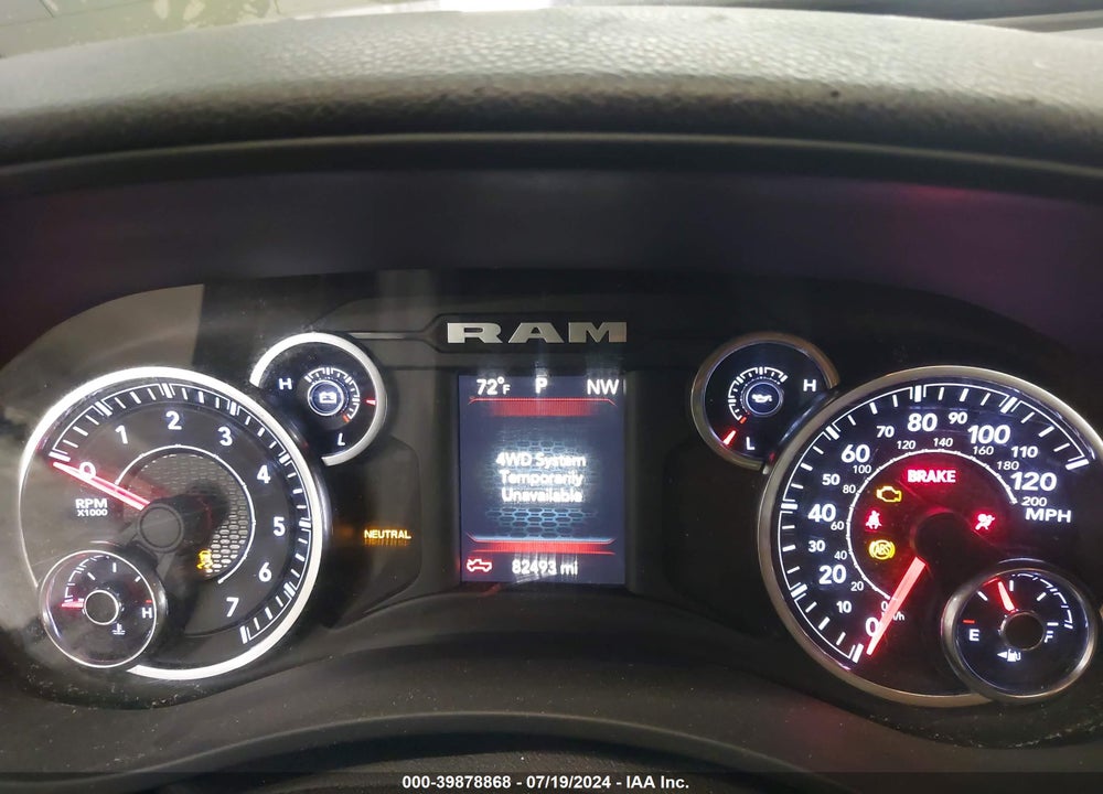 2019 RAM 2500 BIG HORN 4X4 6'4 BOX VIN: 3C6UR5DJ2KG579716