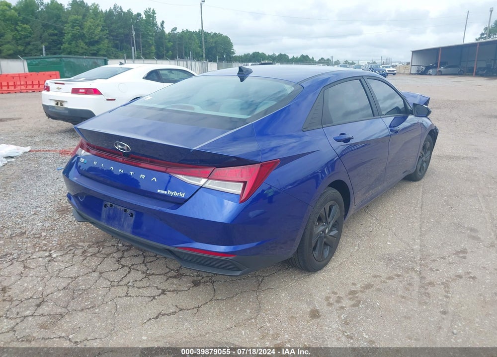 2023 HYUNDAI ELANTRA HYBRID BLUE VIN: KMHLM4AJ6PU054885