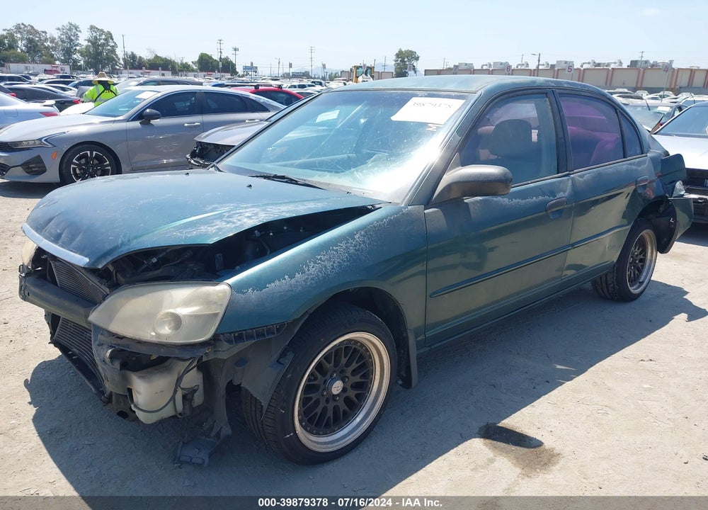 2001 HONDA CIVIC LX VIN: 2HGES16511H508114