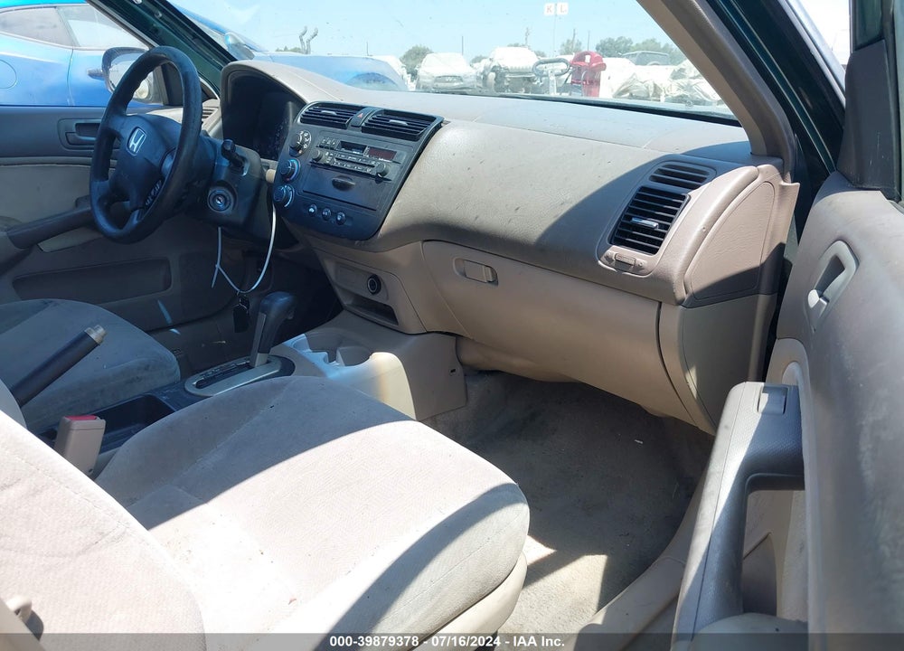 2001 HONDA CIVIC LX VIN: 2HGES16511H508114