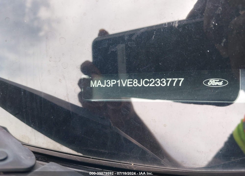 2018 FORD ECOSPORT VIN: MAJ3P1VE8JC233777