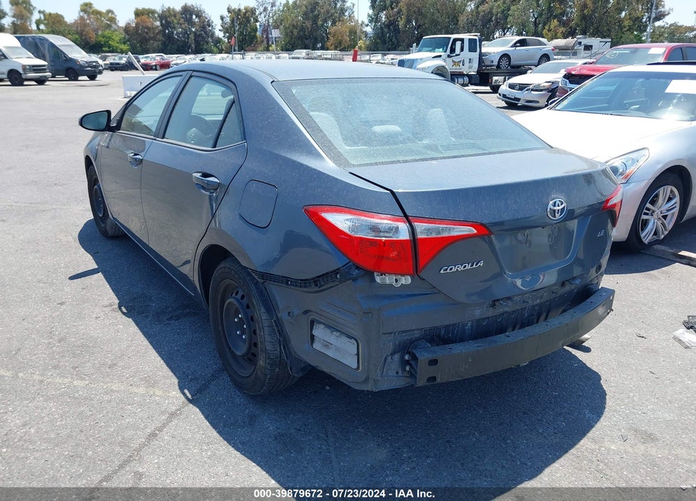 2015 TOYOTA COROLLA LE VIN: 2T1BURHE9FC391326