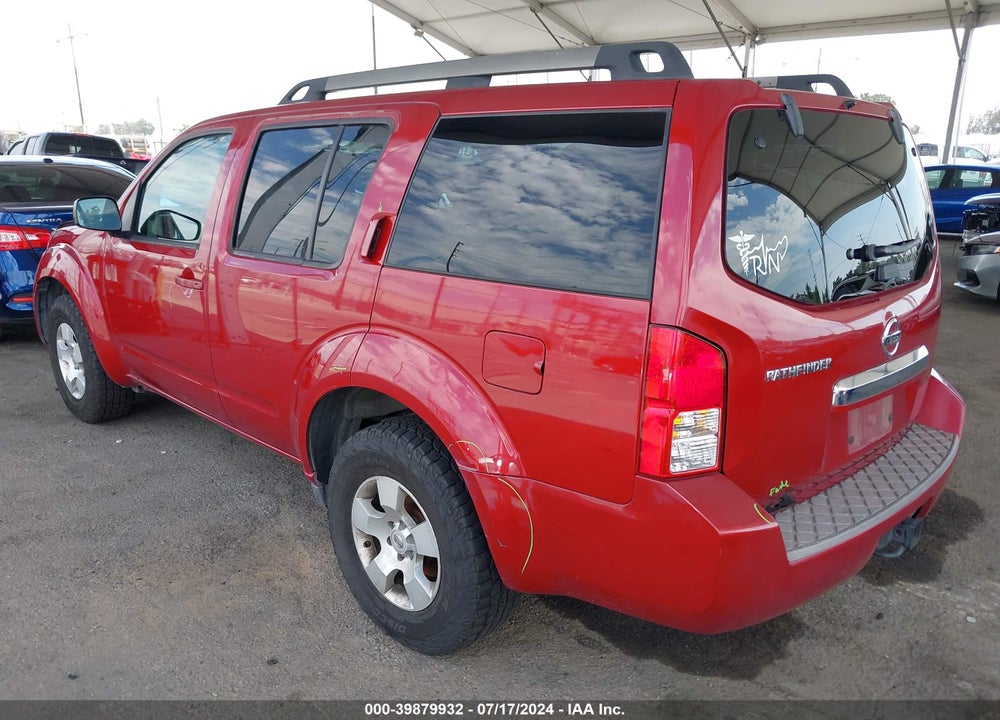 2011 NISSAN PATHFINDER S VIN: 5N1AR1NN6BC625052