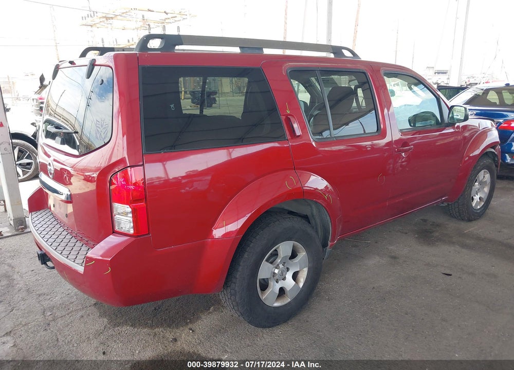 2011 NISSAN PATHFINDER S VIN: 5N1AR1NN6BC625052