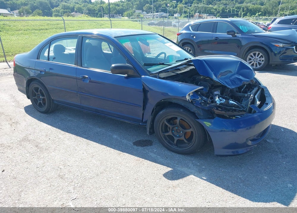 2004 HONDA CIVIC LX VIN: 2HGES16504H525510