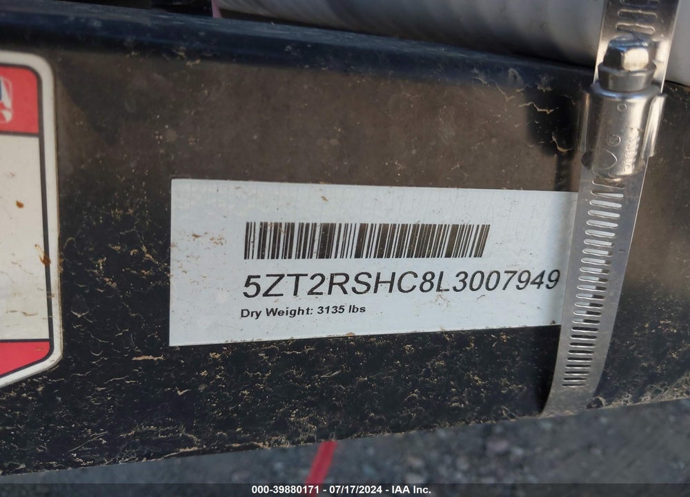 2020 ROCKWOOD GEO VIN: 5ZT2RSHC8L3007949