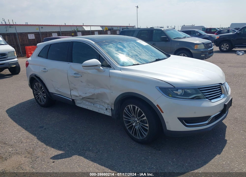 2016 LINCOLN MKX RESERVE VIN: 2LMTJ8LR7GBL24221