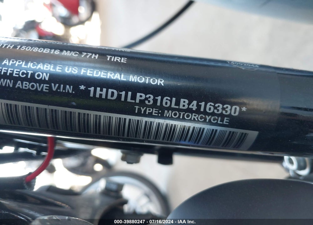 2020 HARLEY-DAVIDSON XL1200 NS VIN: 1HD1LP316LB416330