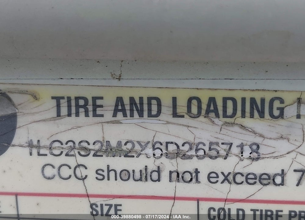 2006 SUNLINE TRAVEL TRAILER VIN: 1LC2S2M2X6D265718