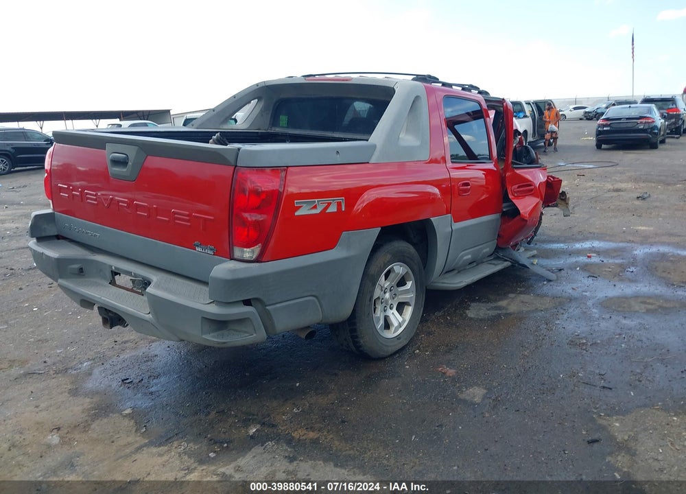 2002 CHEVROLET AVALANCHE 1500 VIN: 3GNEK13T32G127326