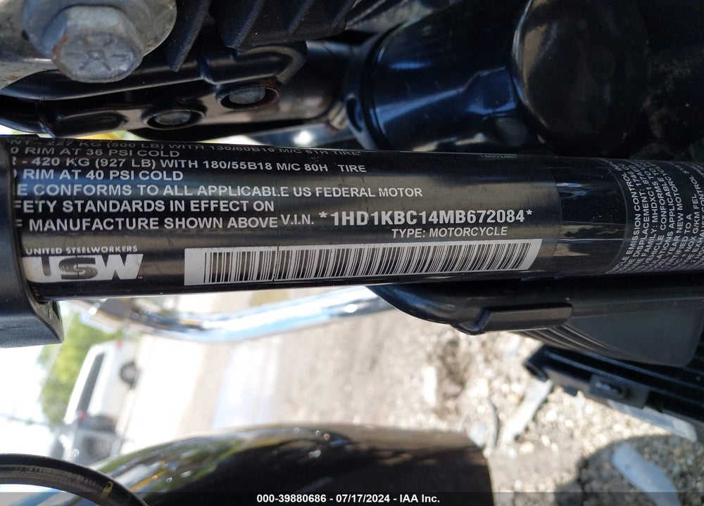 2021 HARLEY-DAVIDSON FLHX VIN: 1HD1KBC14MB672084