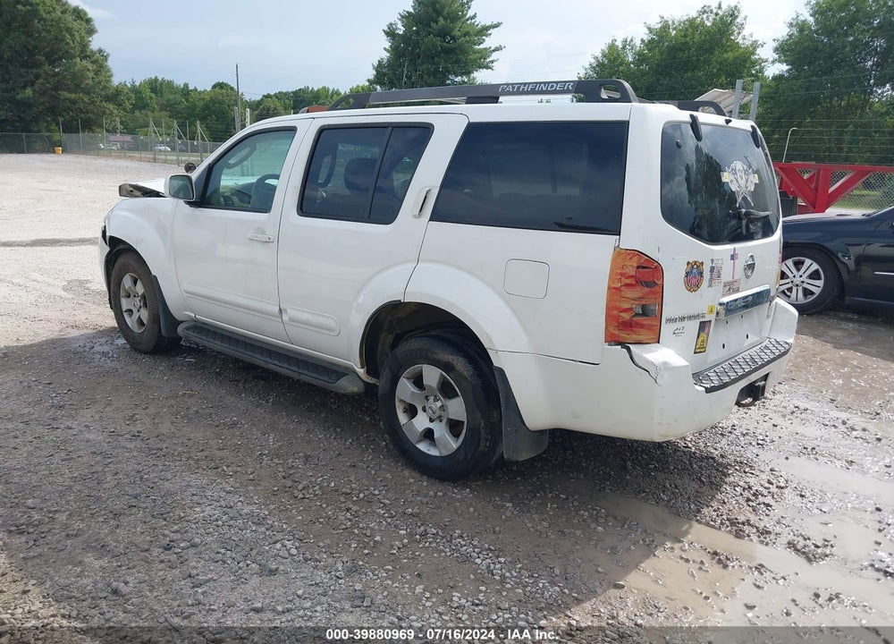 2007 NISSAN PATHFINDER SE VIN: 5N1AR18U97C631616