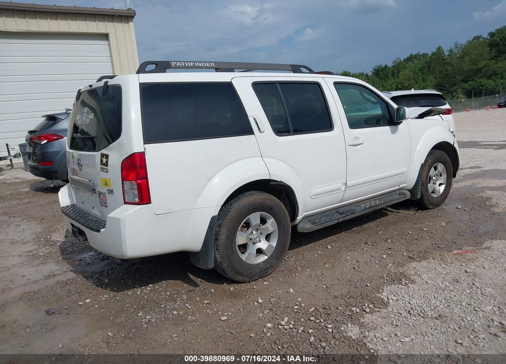 2007 NISSAN PATHFINDER SE VIN: 5N1AR18U97C631616