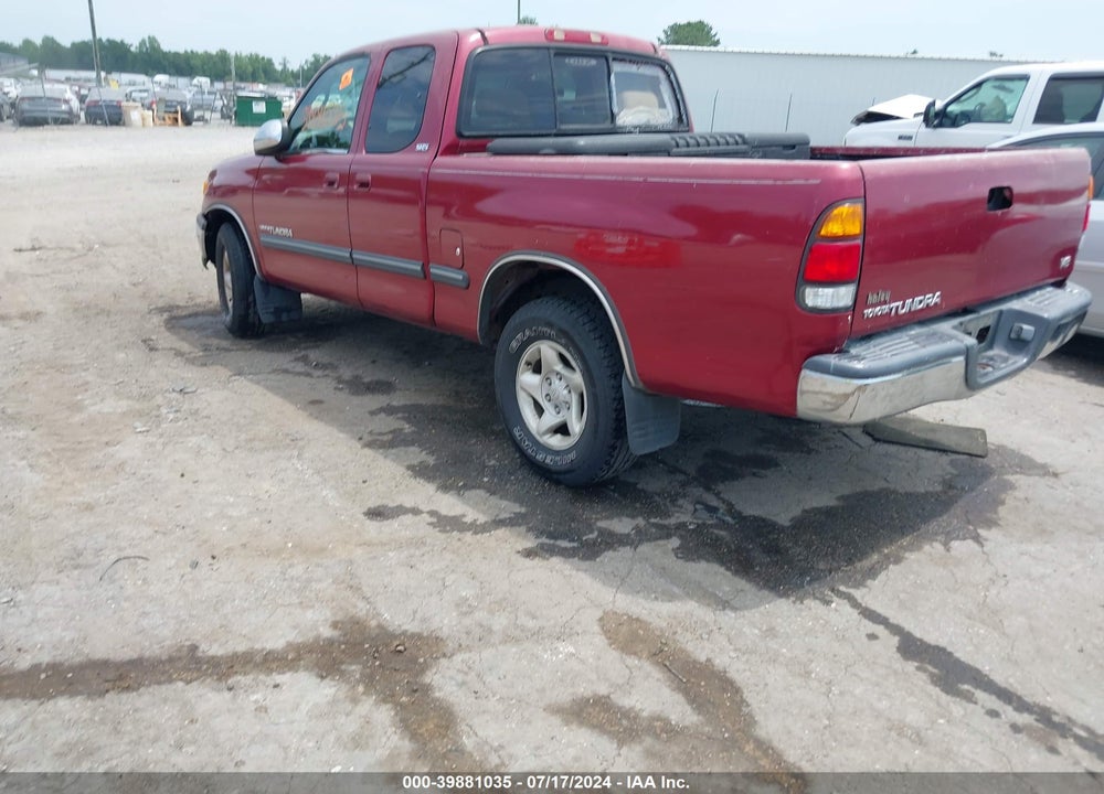 2000 TOYOTA TUNDRA SR5 V8 VIN: 5TBRT3417YS069322