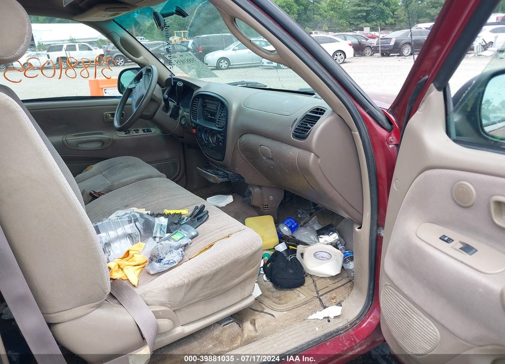 2000 TOYOTA TUNDRA SR5 V8 VIN: 5TBRT3417YS069322