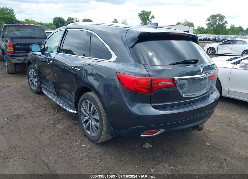 2014 ACURA MDX TECHNOLOGY PACKAGE VIN: 5FRYD4H40EB503539